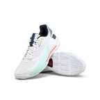 Chaussures padel Wilson Rush Tour 5 Clay blanc Aqua corail — vue de dessus