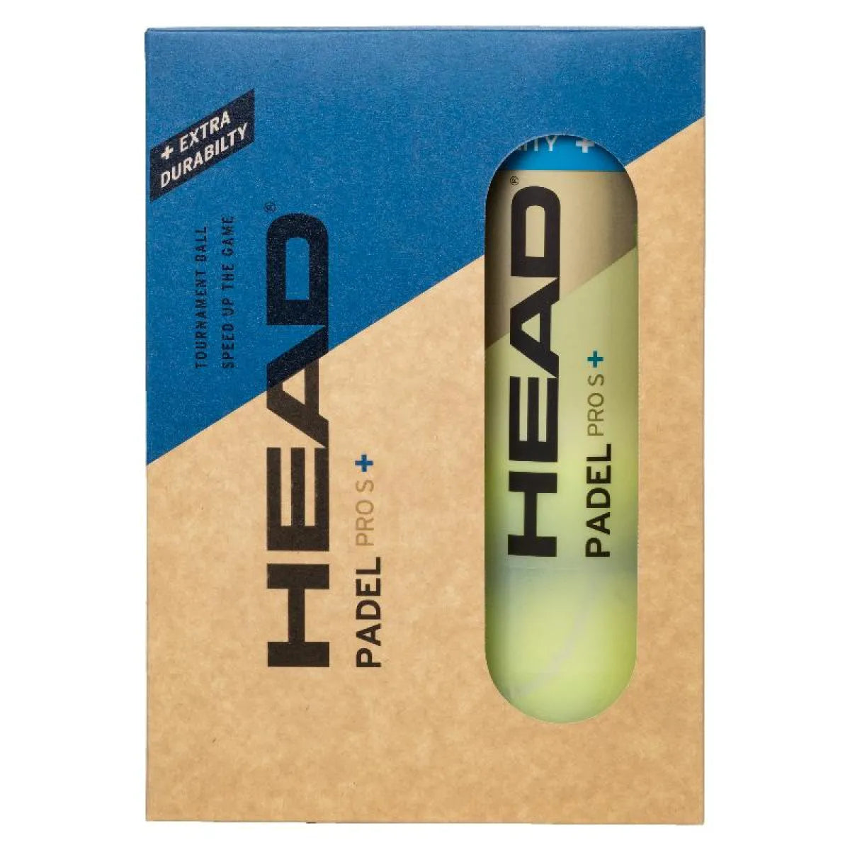 Pack de 2 tubes de balles Head Padel Pro S+ — vue de profil
