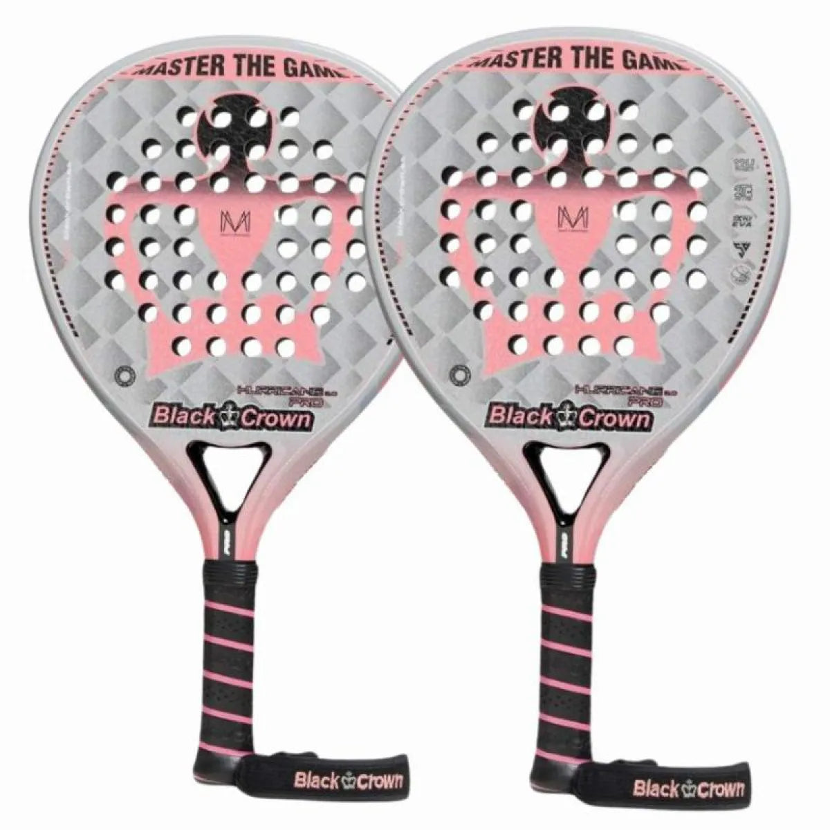 Pack raquette padel Black Crown Marta Marrero Hurricane Pro 2.0 x2 — vue de face