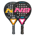Pack raquette padel Enebe Combat orange et rose — vue de face