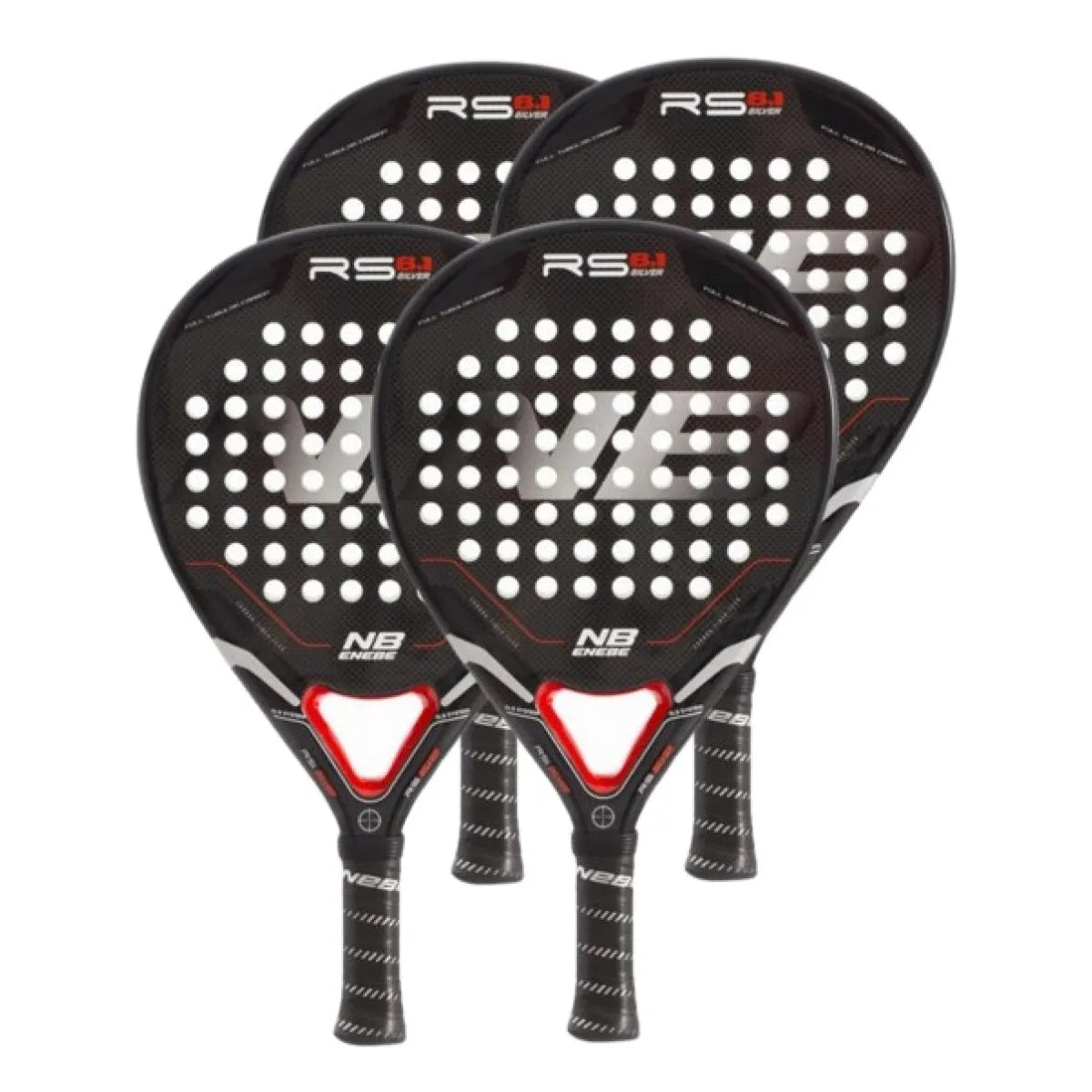 Pack raquette padel Enebe RS 8.1 Silver x4 — vue de face