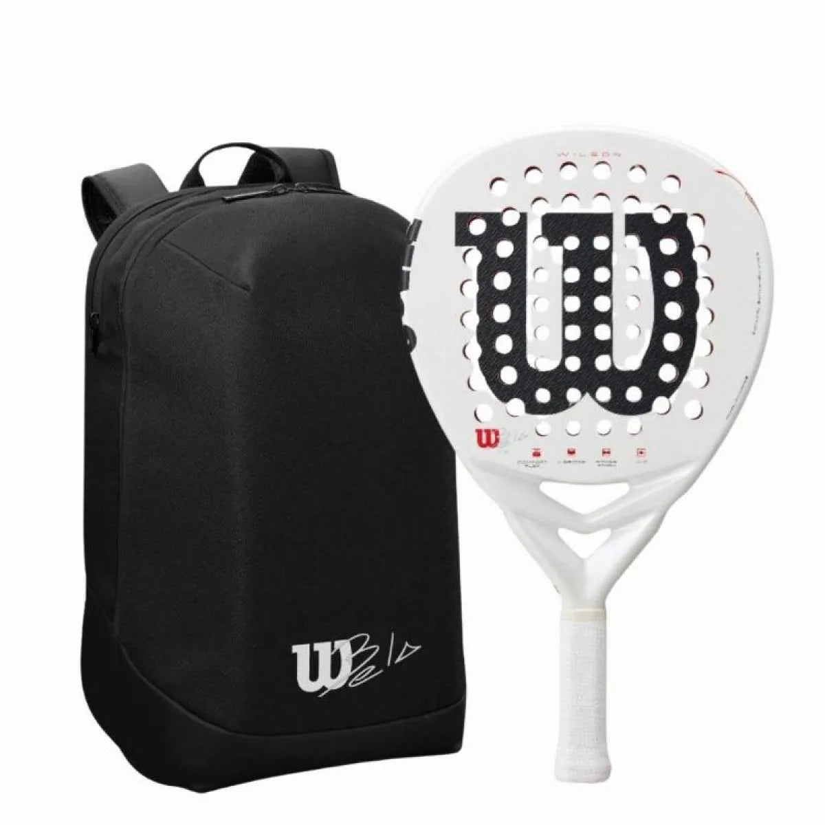 Pack raquette padel Wilson Bela LS V3 avec sac à dos — vue de face