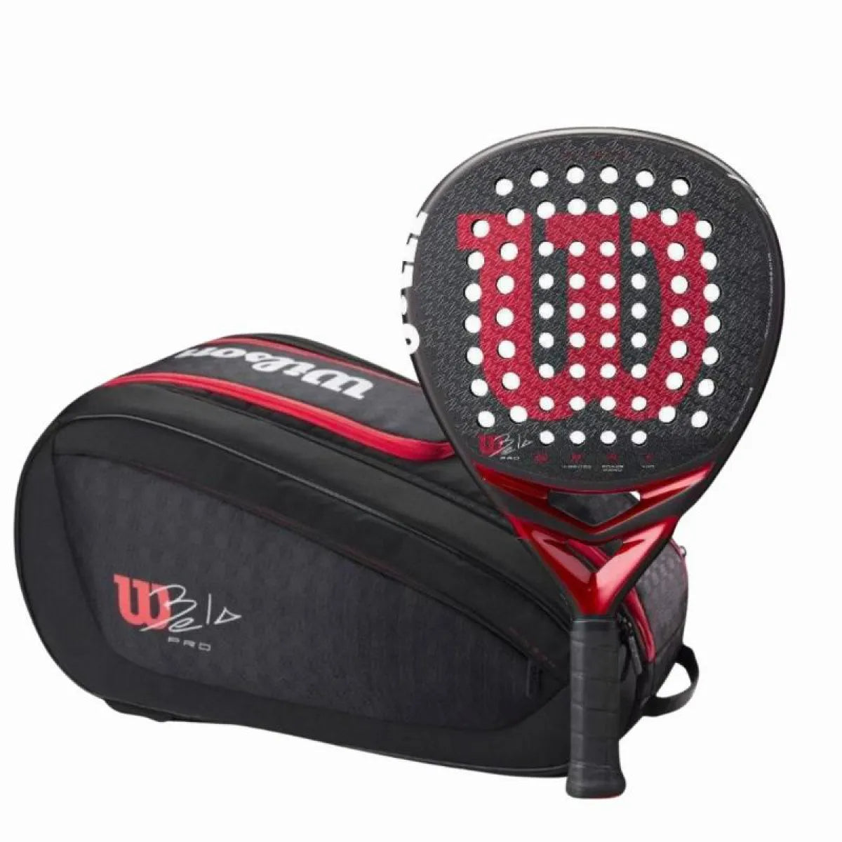 Pack raquette padel Wilson Bela Pro V3 avec sac de padel — vue de face