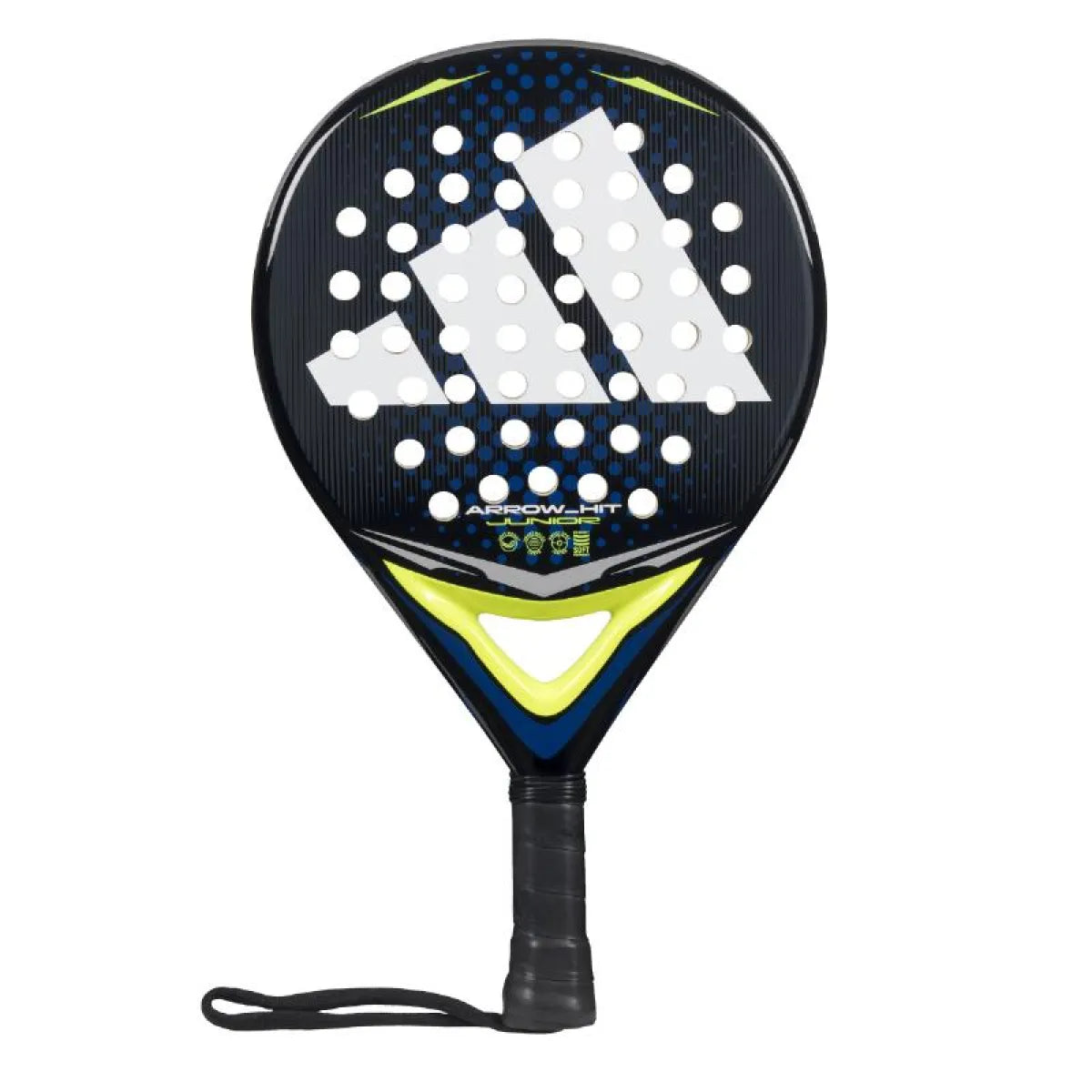 Raquette padel Adidas Arrow Hit blanc bleu Junior 2026 — vue de face