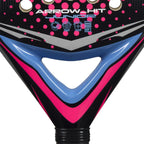 Raquette padel Adidas Arrow Hit blanc rose Junior 2026 — vue en perspective