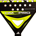 Raquette padel Adidas HMX Pro noir vert — vue de profil 2