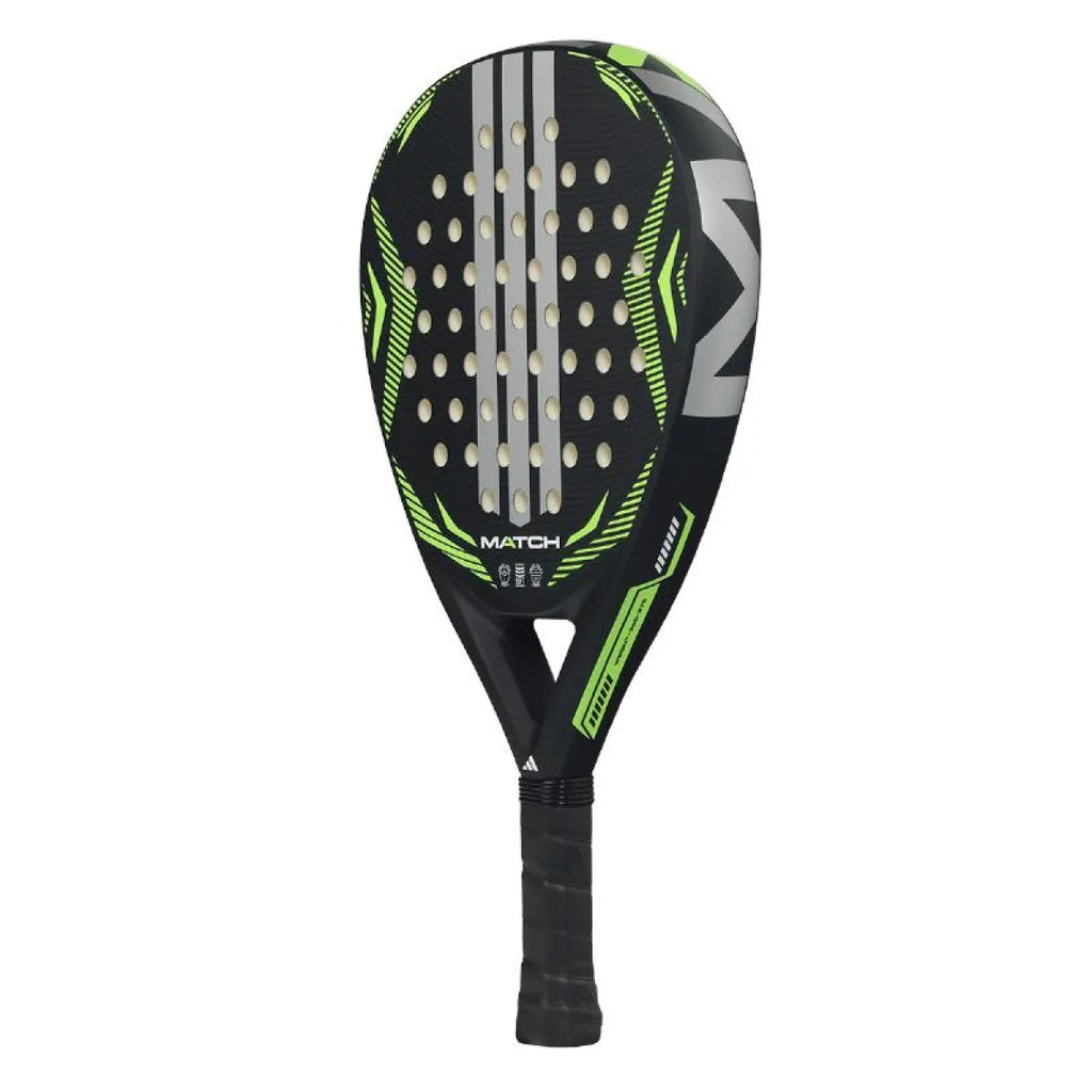 Raquette padel Adidas Match noir vert 3.5 2026 — vue de profil 2