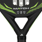 Raquette padel Adidas Match noir vert 3.5 2026 — vue en perspective