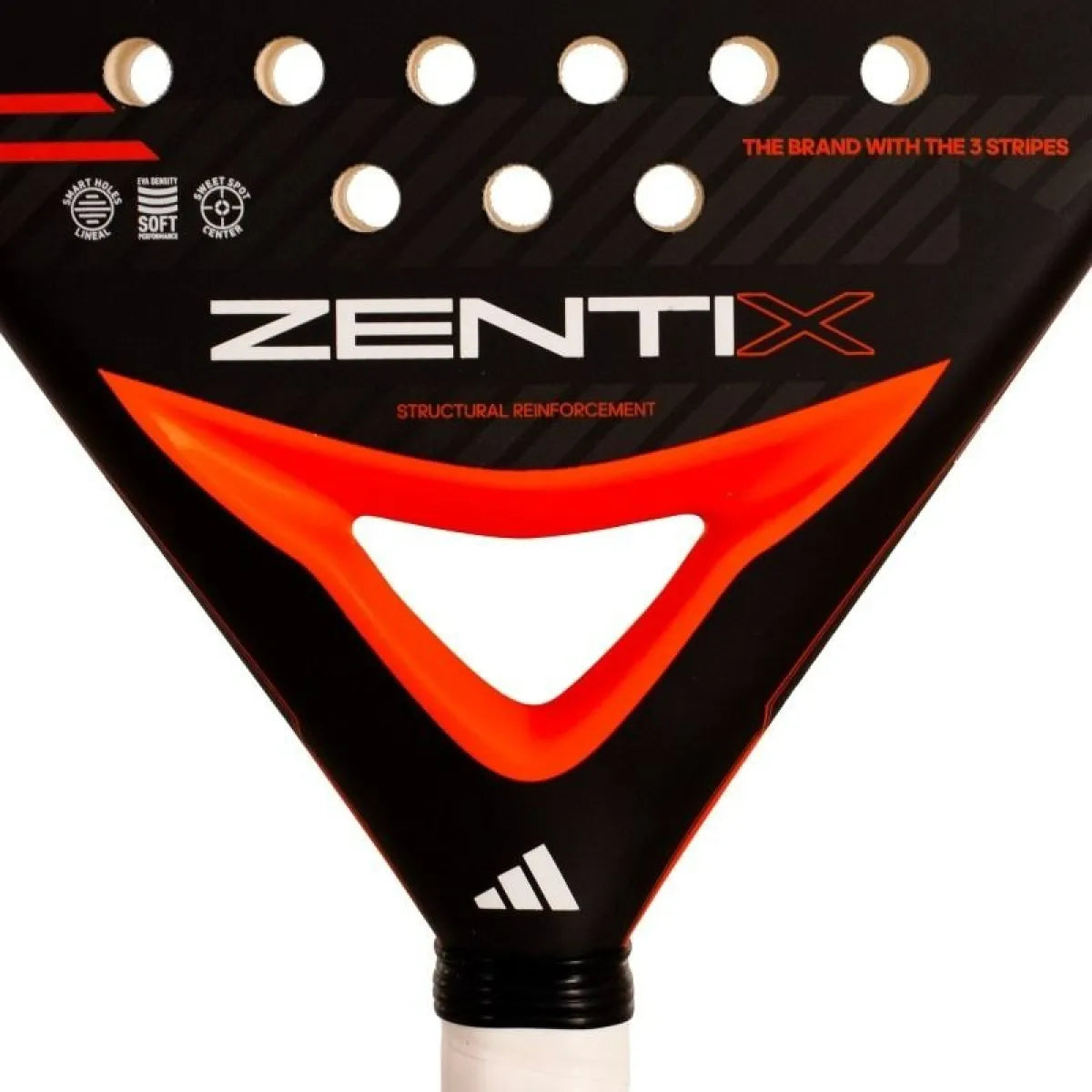 Raquette padel Adidas Zentix noir orange — vue de profil 2