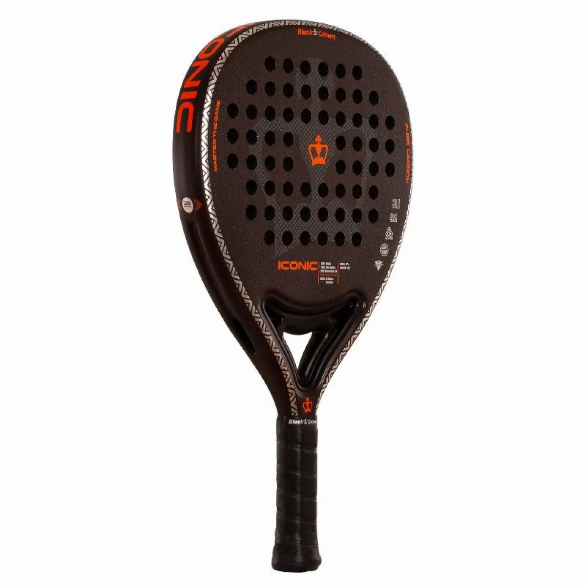 Raquette padel Black Crown Iconic — vue de profil