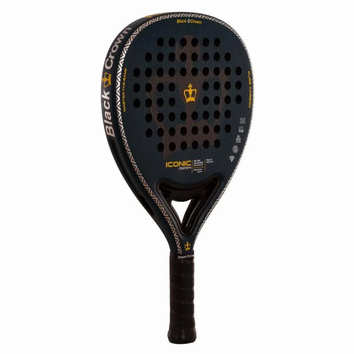 Raquette padel Black Crown Iconic Crown — vue de profil