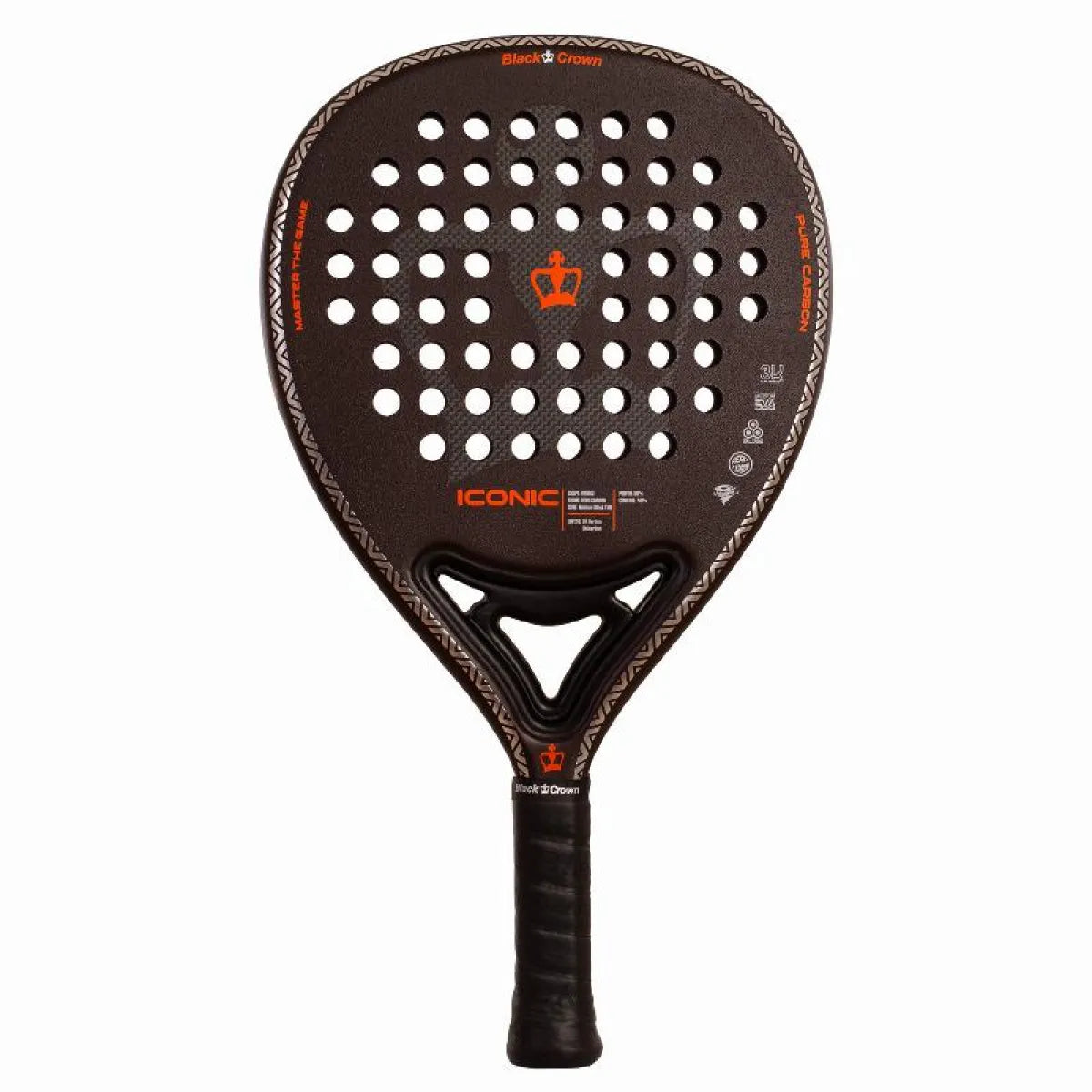 Raquette padel Black Crown Iconic — vue de face