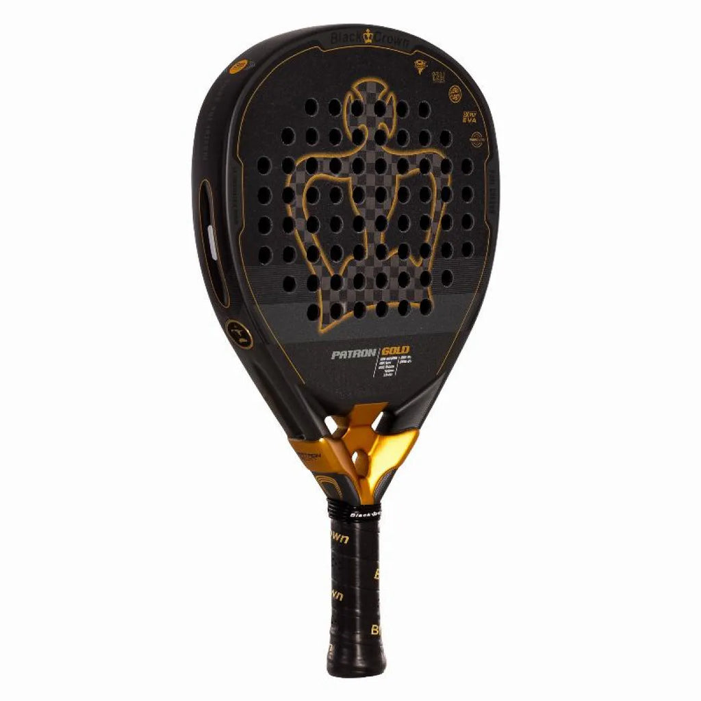 Raquette padel Black Crown Patron Gold 2025 — vue de profil