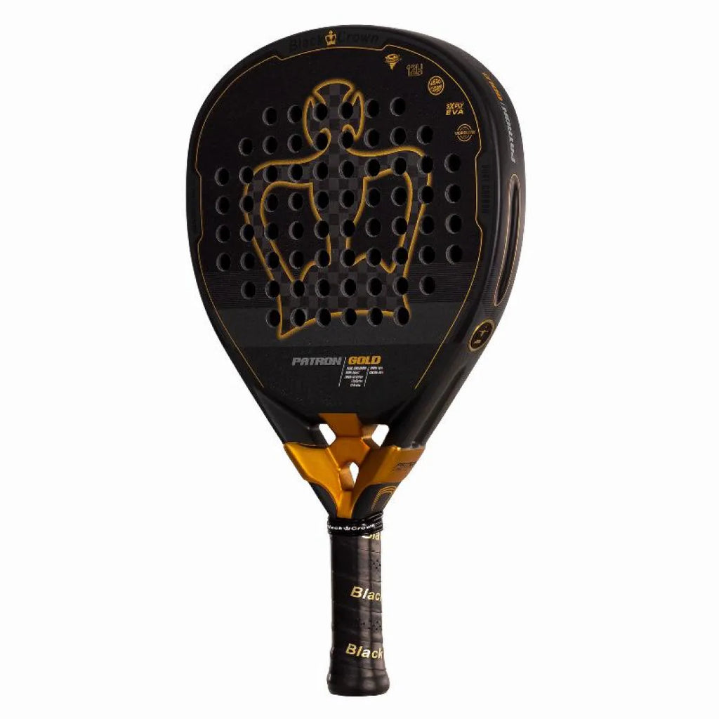 Raquette padel Black Crown Patron Gold 2025 — vue de profil 2