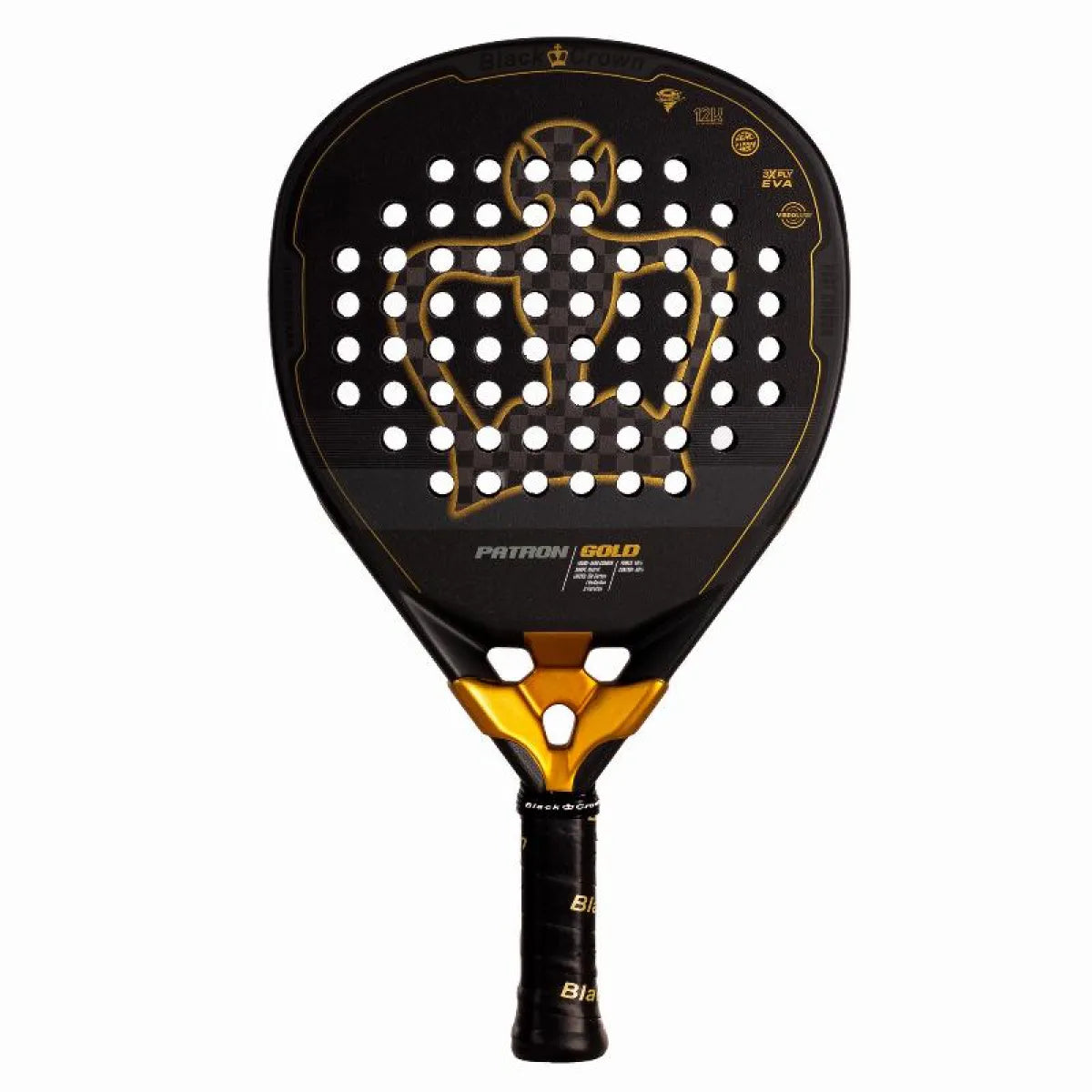 Raquette padel Black Crown Patron Gold 2025 — vue de face