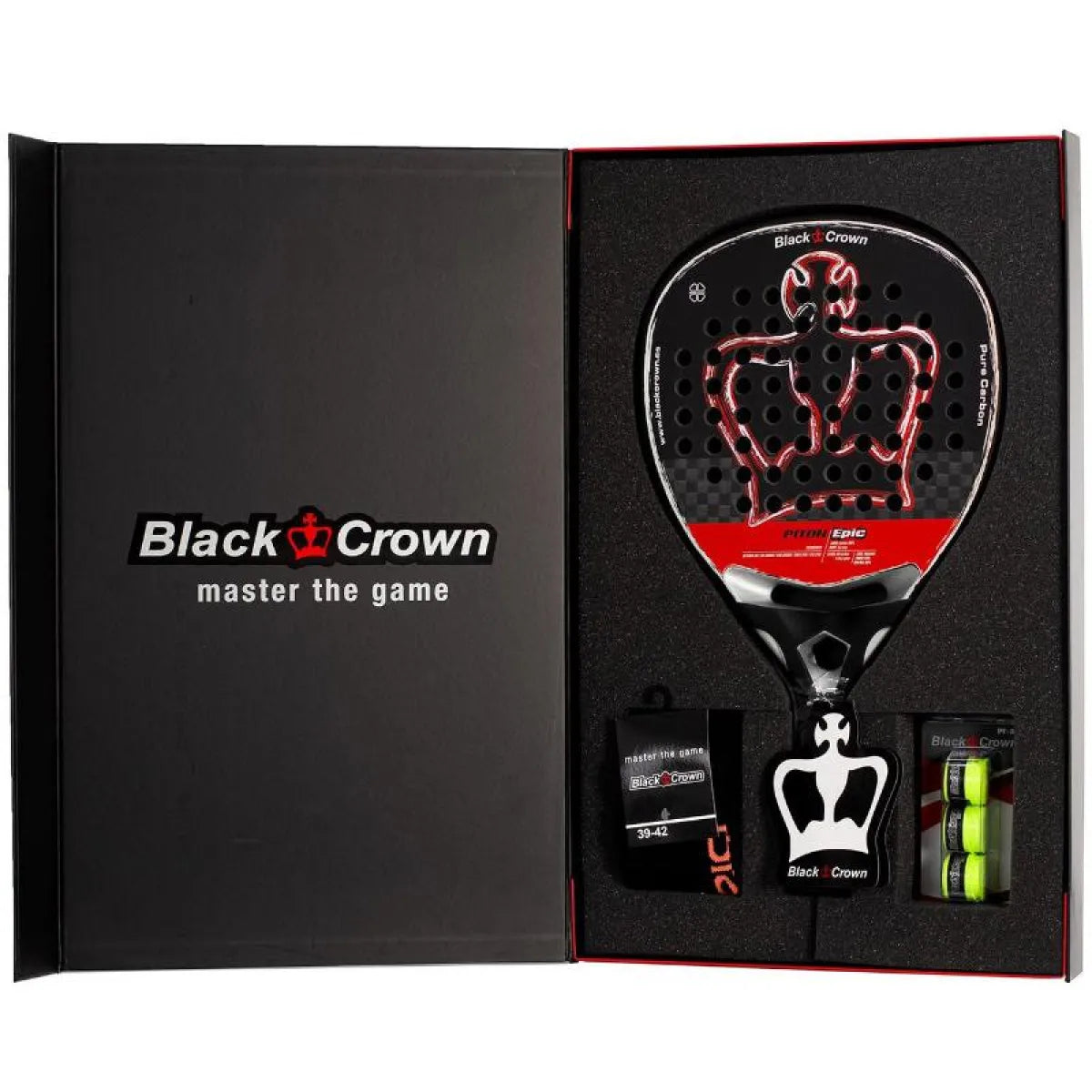 Raquette padel Black Crown Piton Epic 2025 — vue de profil