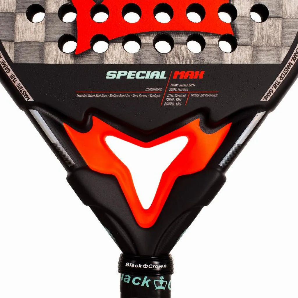 Raquette padel Black Crown Special Max 2026 — vue en perspective