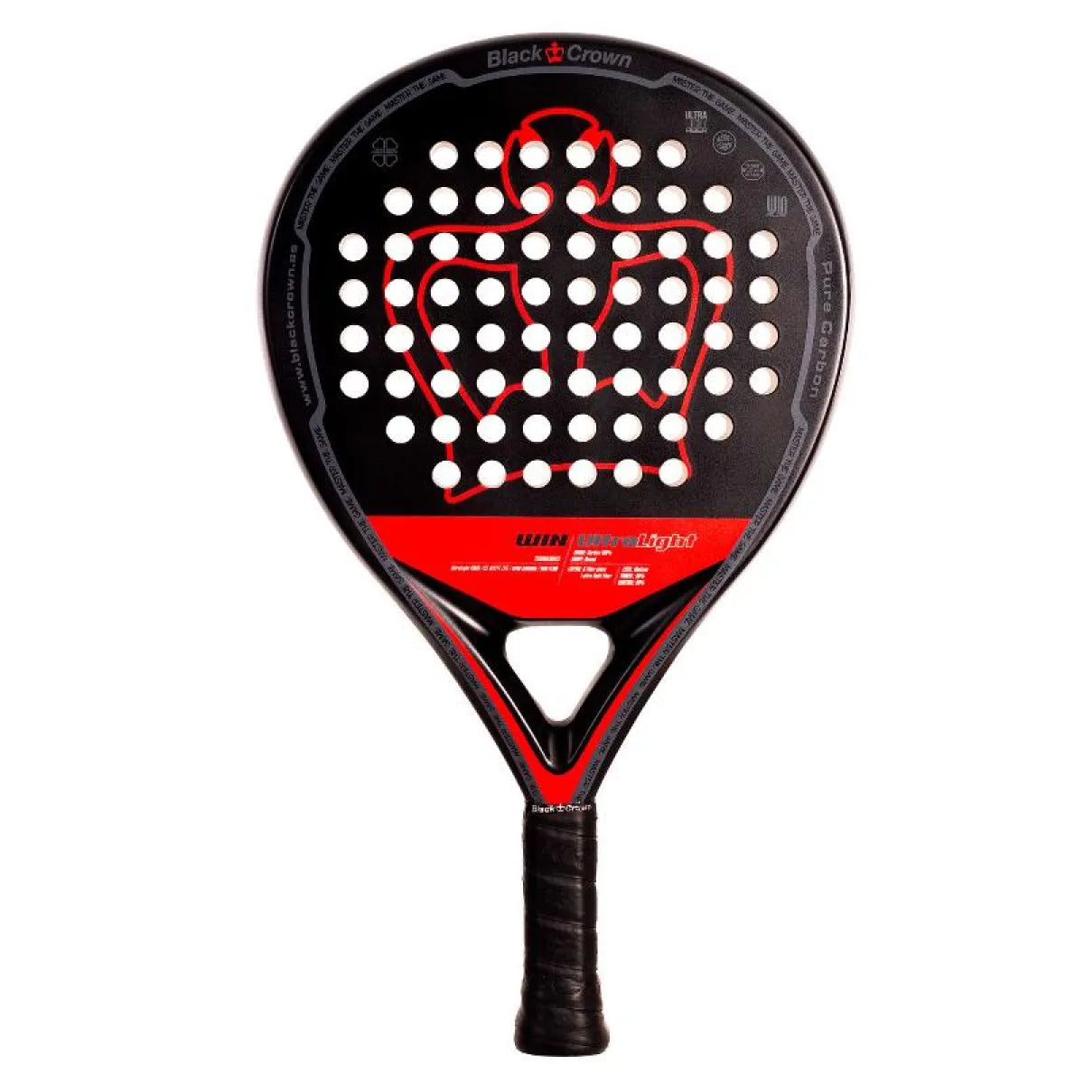 Raquette padel Black Crown Win Ultralight 2025 — vue de face