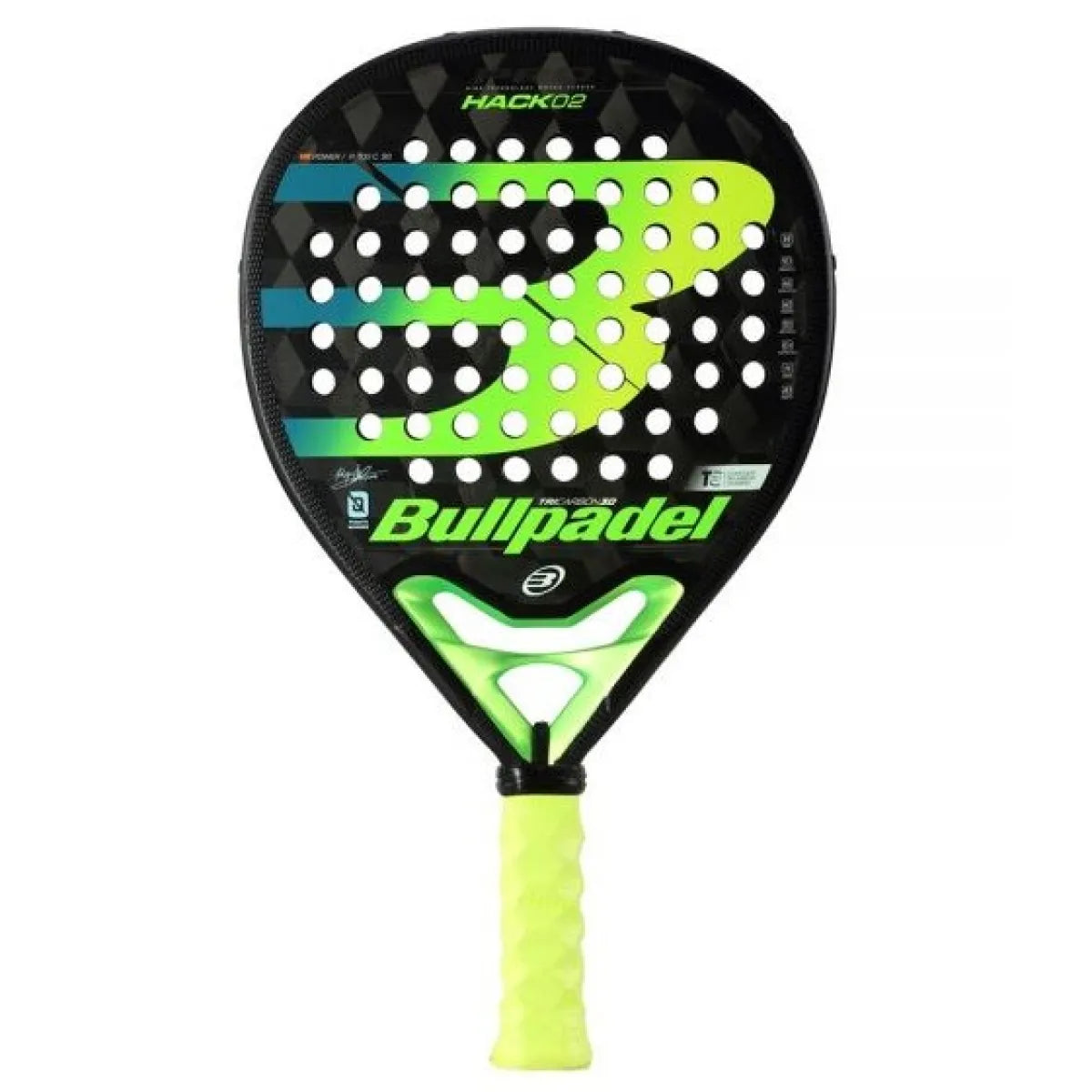 Raquette padel Bullpadel Paquito Navarro Hack 02 Proline 2020 — vue de face