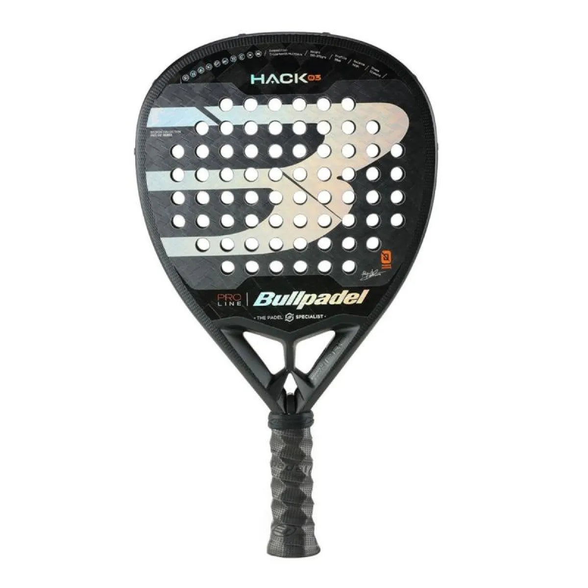 Raquette padel Bullpadel Paquito Navarro Hack 03 2024 — vue de profil