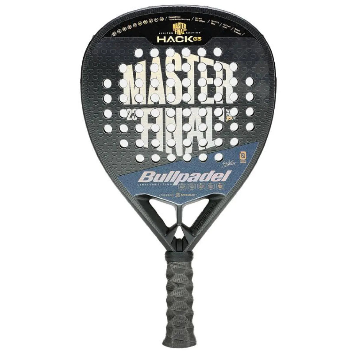 Raquette padel Bullpadel Paquito Navarro Hack 03 Master Final 23 — vue de face