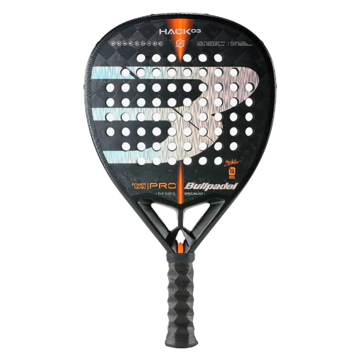 Raquette padel Bullpadel Paquito Navarro Hack 03 Pro 2022 — vue de face