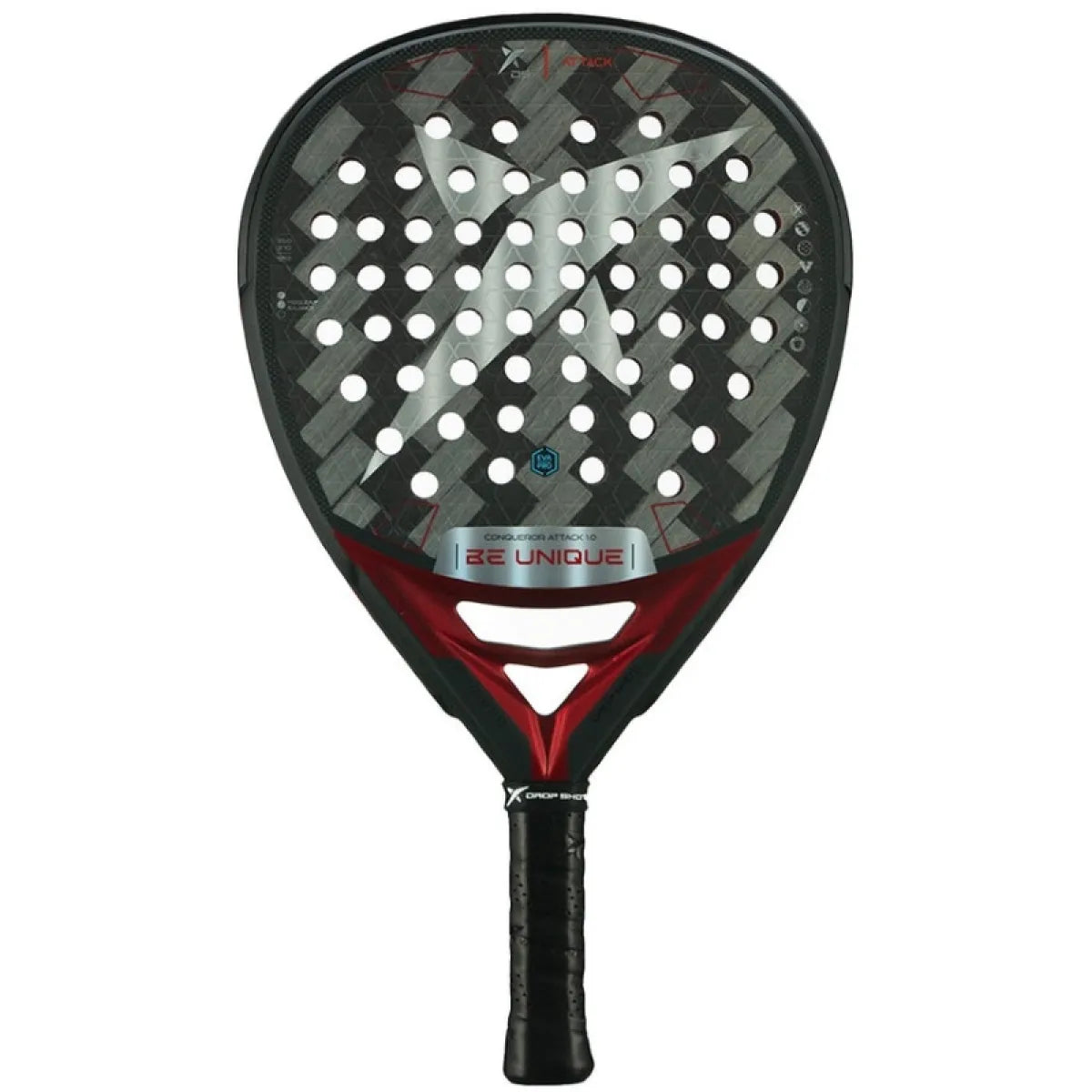 Raquette padel Drop Shot Conqueror Attack 1.0 2025 — vue de face