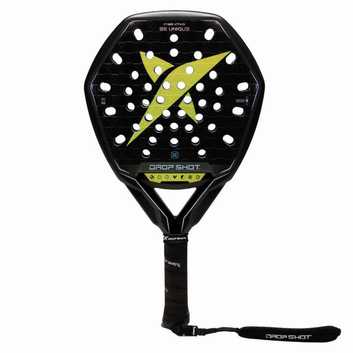 Raquette padel Drop Shot Cyber Attack 2026 — vue de face