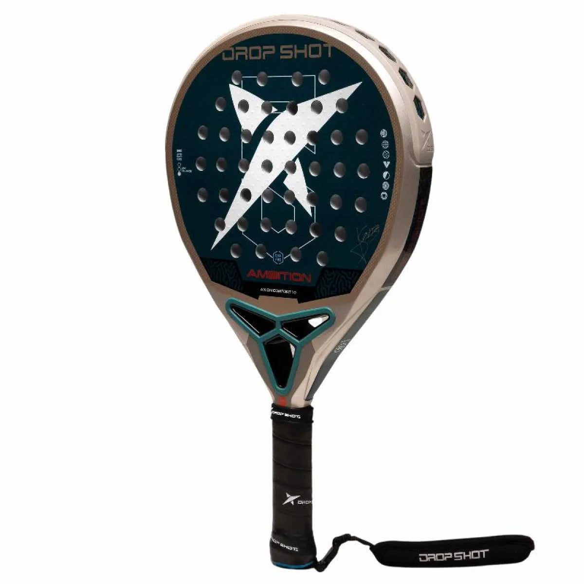 Raquette padel Drop Shot Jon Sanz Axion Comfort 1.0 2026 — vue de profil