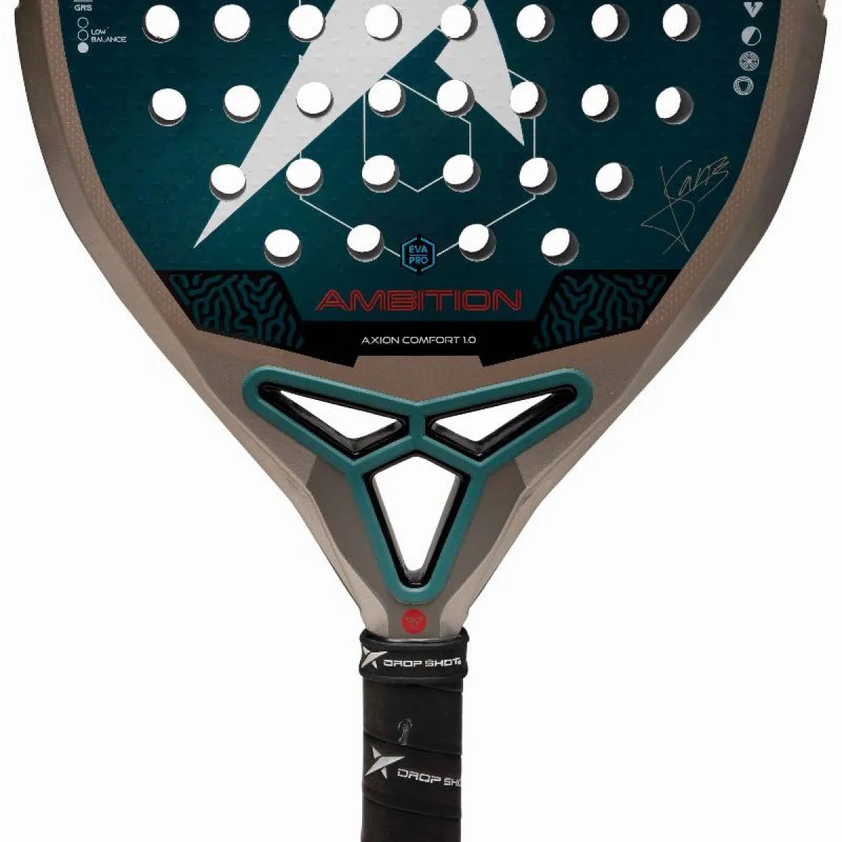Raquette padel Drop Shot Jon Sanz Axion Comfort 1.0 2026 — vue en perspective