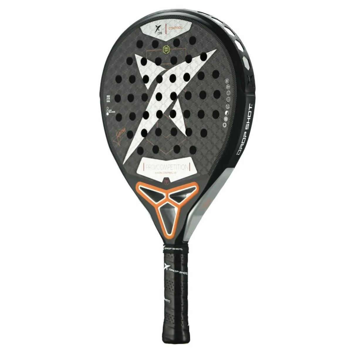 Raquette padel Drop Shot Jon Sanz Axion Control 1.0 2025 — vue de profil