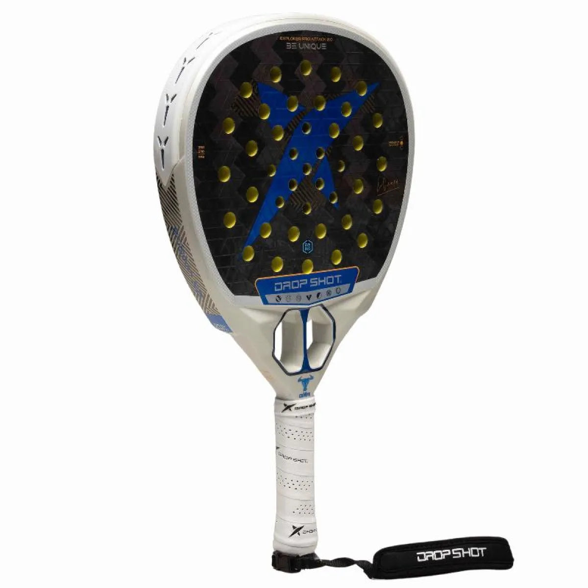 Raquette padel Drop Shot Lucas Campagnolo Explorer Pro Attack 2.0 2026 — vue de profil