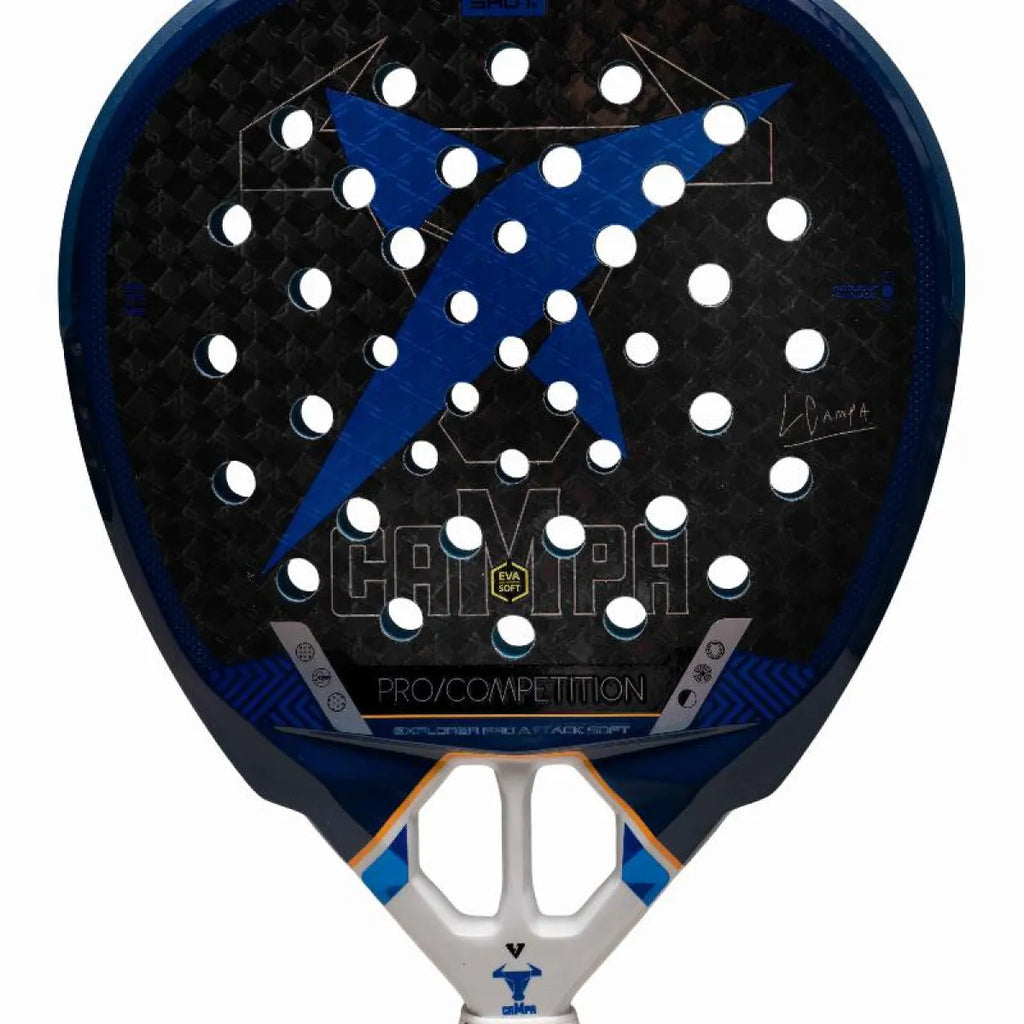 Raquette padel Drop Shot Lucas Campagnolo Explorer Pro Attack Soft 2026 — vue de dos
