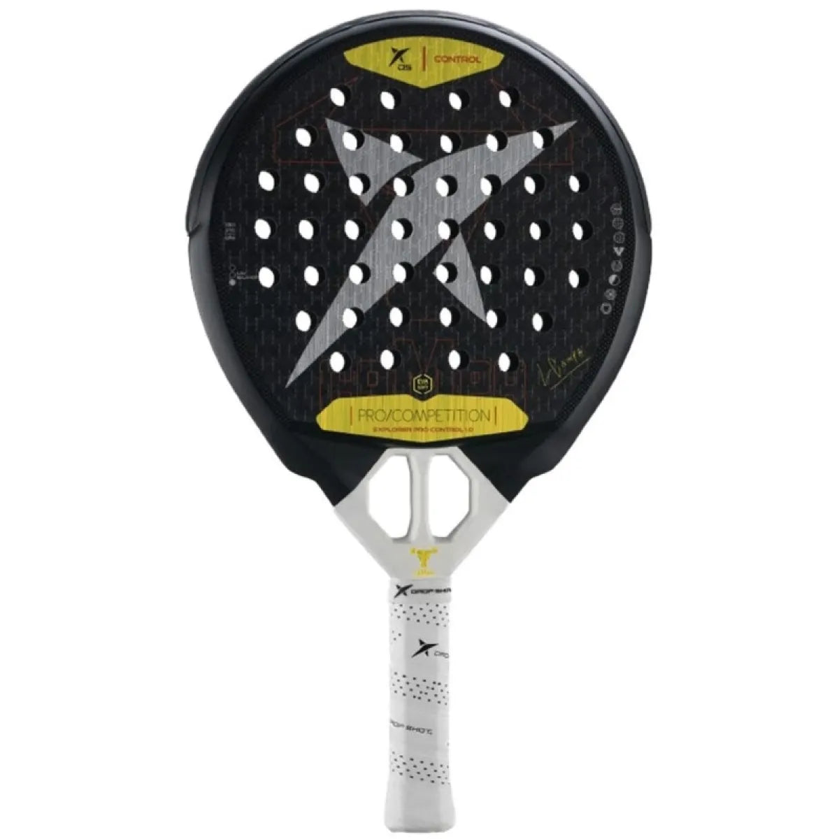 Raquette padel Drop Shot Lucas Campagnolo Explorer Pro Control 1.0 2025 — vue de face