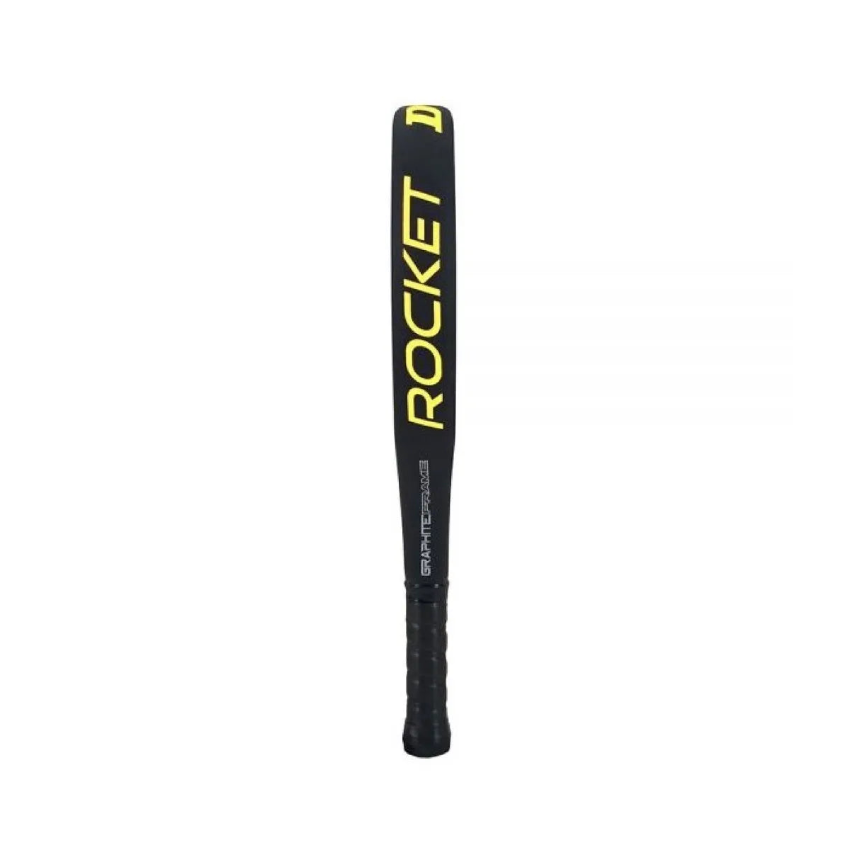 Raquette padel Dunlop Rocket jaune — vue de profil