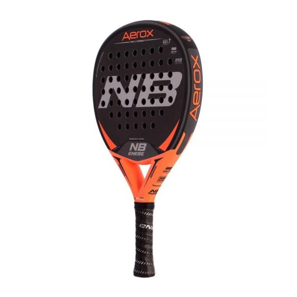 Raquette padel Enebe Aerox Pro Carbon rouge — vue de profil 2