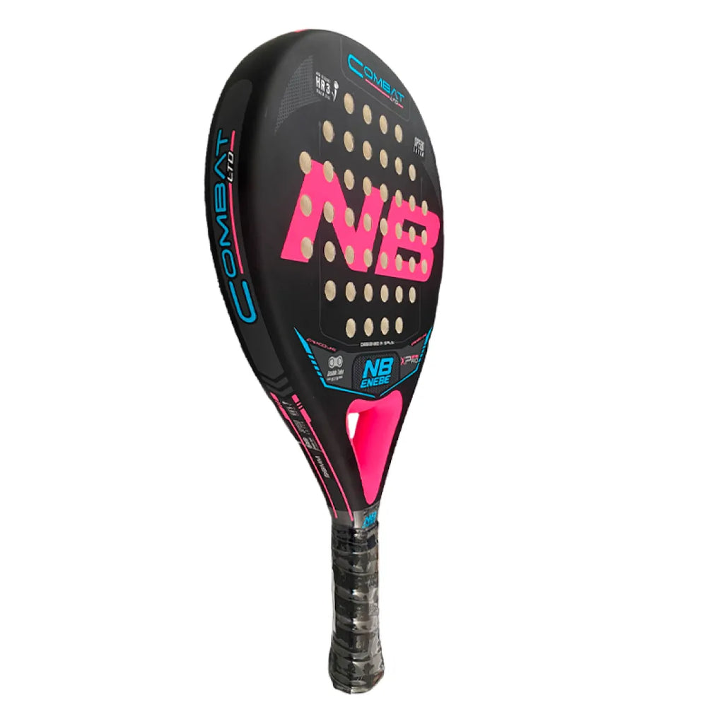 Raquette padel Enebe Combat rose — vue de profil
