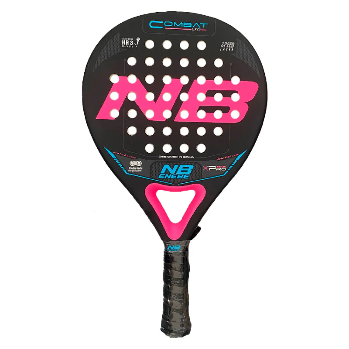 Raquette padel Enebe Combat rose — vue de face