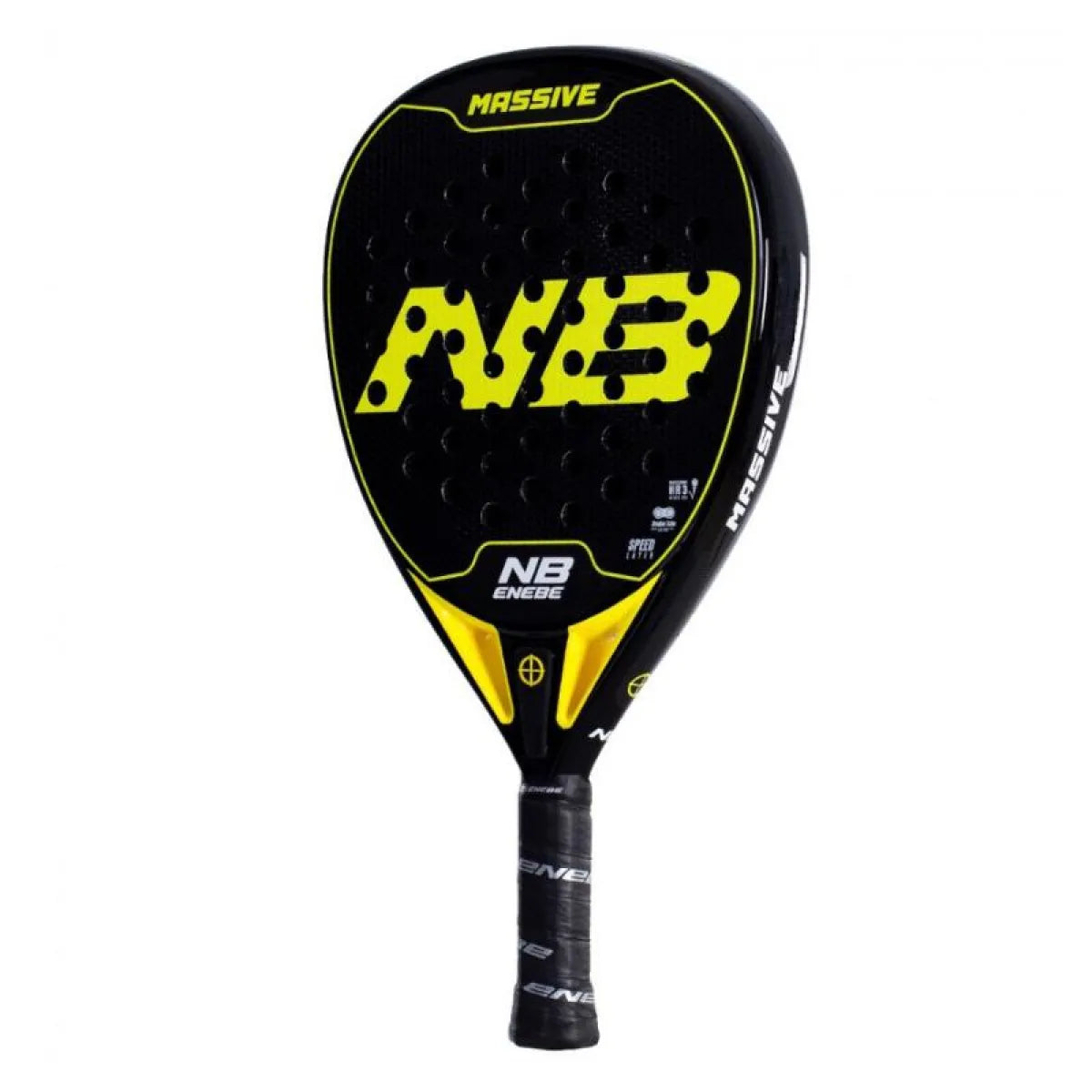 Raquette padel Enebe Massive jaune 2025 — vue de profil