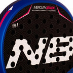 Raquette padel Enebe Mercury Attack bleu 2027 — vue en perspective
