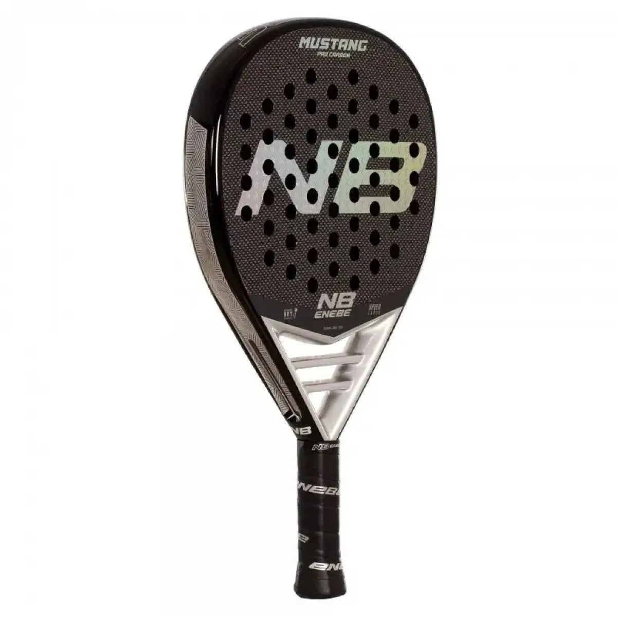 Raquette padel Enebe Mustang Silver 3K 2026 — vue de profil
