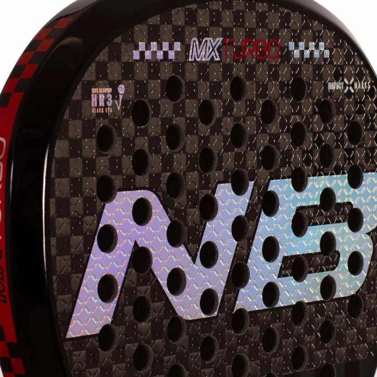 Raquette padel Enebe MX Turbo rouge 2027 — vue en perspective