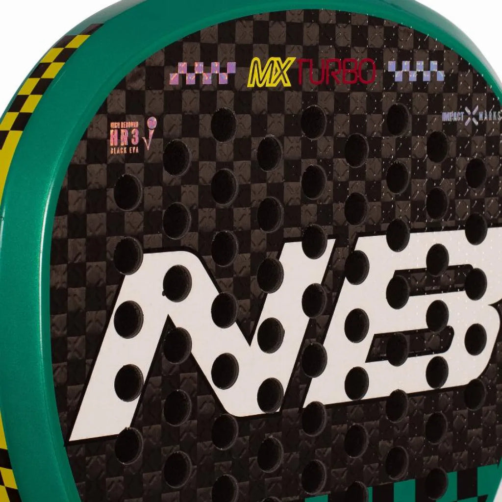 Raquette padel Enebe MX Turbo vert 2027 — vue en perspective