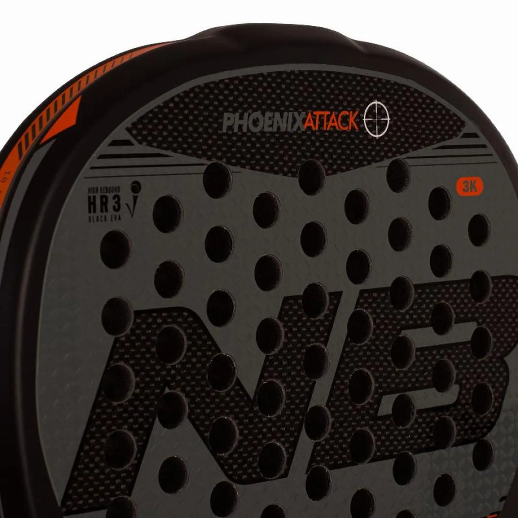 Raquette padel Enebe Phoenix Attack gris 2027 — vue en perspective
