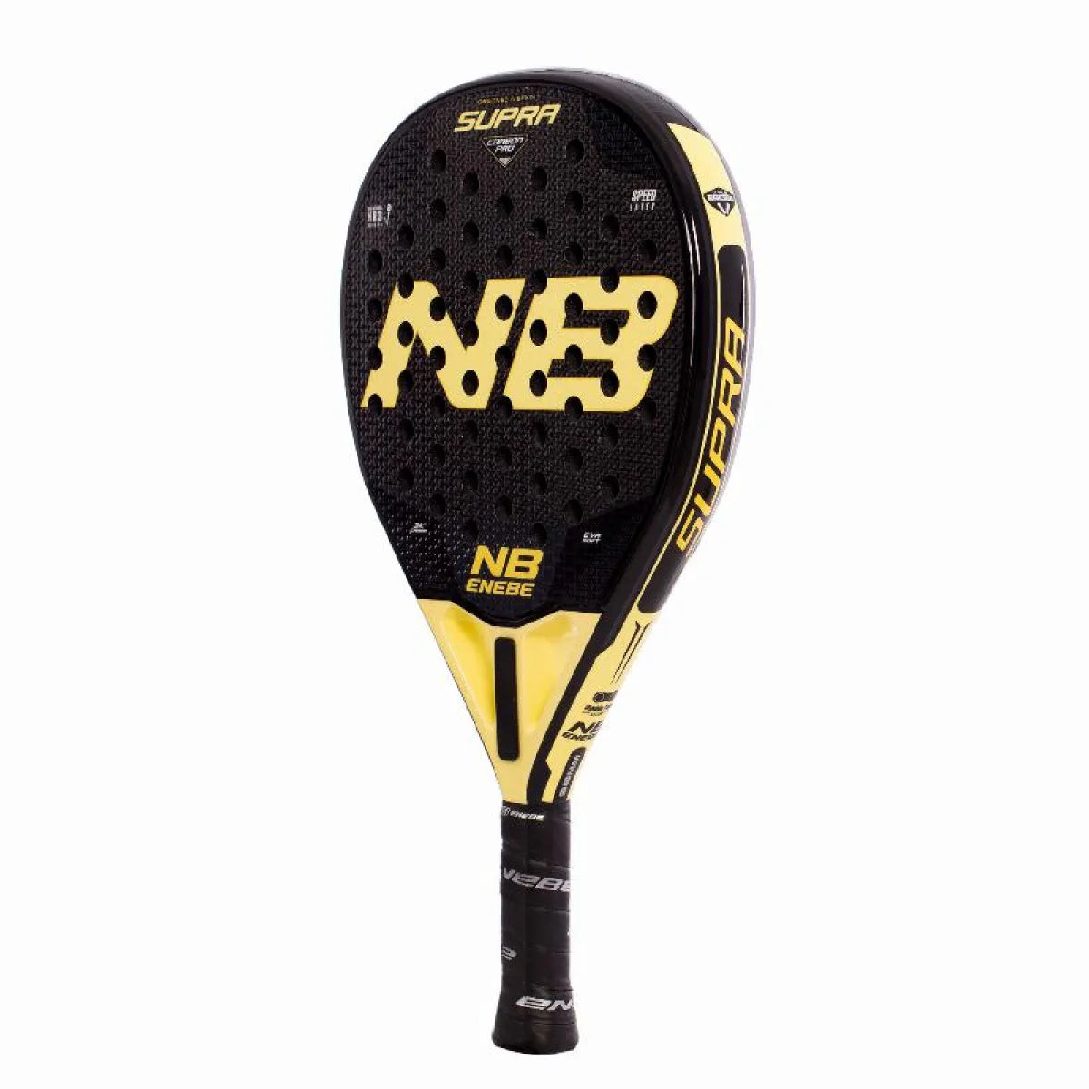 Raquette padel Enebe Supra jaune — vue de profil