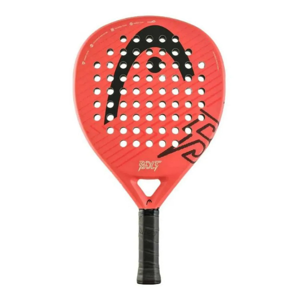 Raquette padel Head Bolt rouge noir 2026 — vue de face