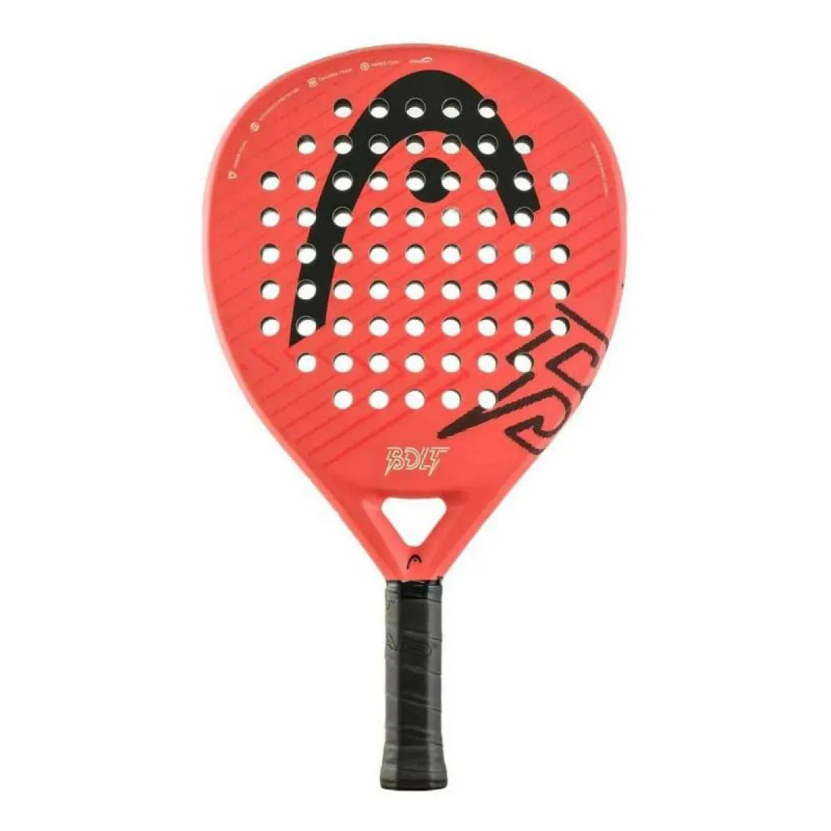 Raquette padel Head Bolt rouge noir 2026 — vue de face