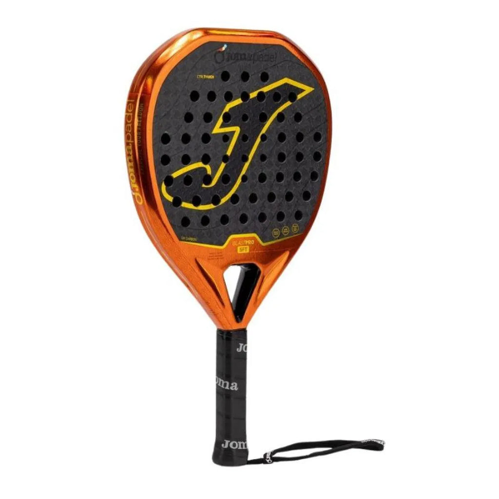Raquette padel Joma Blast Pro Soft orange noir — vue de profil
