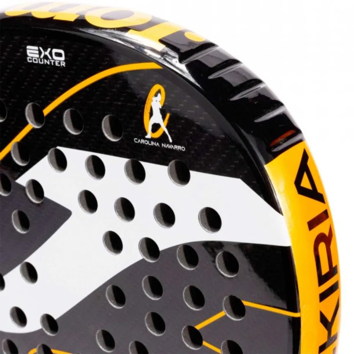 Raquette padel Joma Carolina Navarro Valkiria Pro 2.0 noir orange — vue détail 2