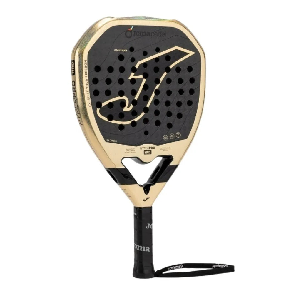 Raquette padel Joma Hyper Pro HRD noir Beige — vue de profil